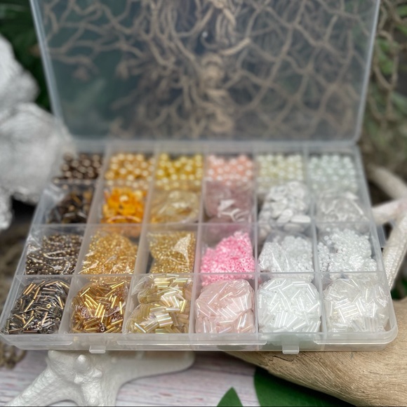 7000 GLASS & CRYSTAL GEMSTONES BEADS Lot
STORAGE / ORGANIZER Jewelry Making DIY - Picture 6 of 14